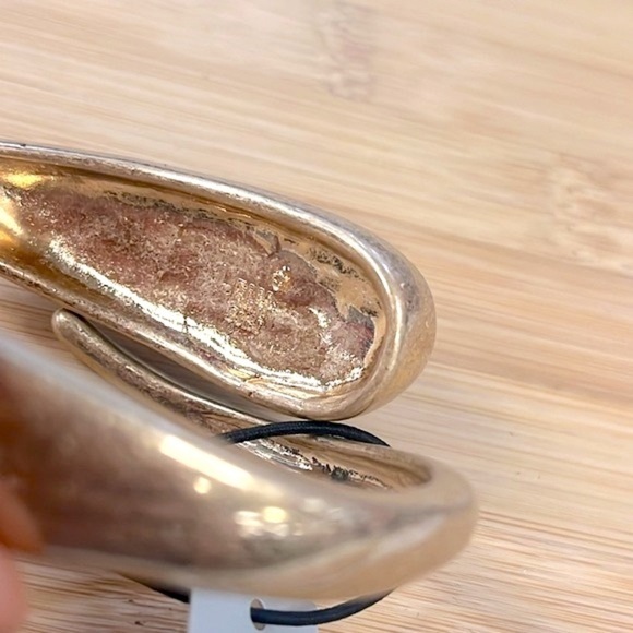 Brand New Robert Lee Morris Antique Gold Tone Large Stone Hinge Cuff Bracelet - Picture 5 of 13